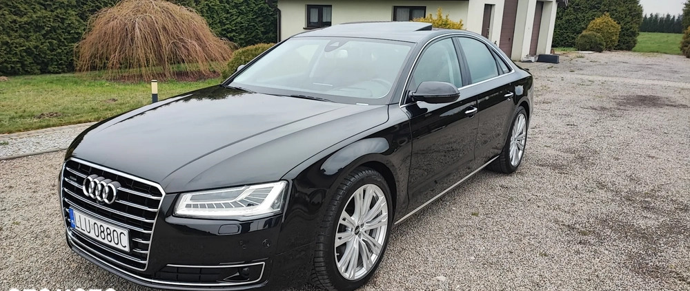 Audi A8 cena 127700 przebieg: 77200, rok produkcji 2015 z Łuków małe 379